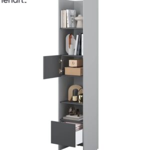 Dig-net nábytok Regál Lenart BED CONCEPT BC-23 | sivá / grafit