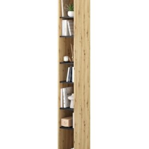 Dig-net nábytok Regál Lenart BED CONCEPT BC-24 | dub artisan / čierna