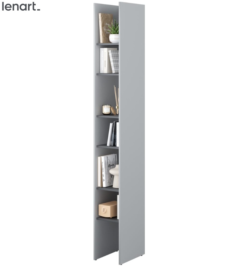 Dig-net nábytok Regál Lenart BED CONCEPT BC-24 | sivá / grafit