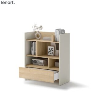 Dig-net nábytok Regál Lenart BED CONCEPT BC-25 | kašmír / dub nagano