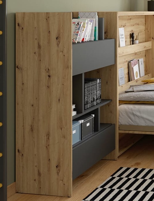 Dig-net nábytok Regál Lenart BED CONCEPT BC-26 | sivá / grafit – Obrázok 7