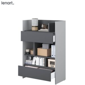 Dig-net nábytok Regál Lenart BED CONCEPT BC-26 | sivá / grafit