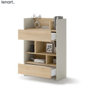 Dig-net nábytok Regál Lenart BED CONCEPT BC-26 | kašmír / dub nagano