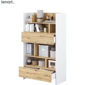 Dig-net nábytok Regál Lenart BED CONCEPT BC-27 | biela / dub artisan