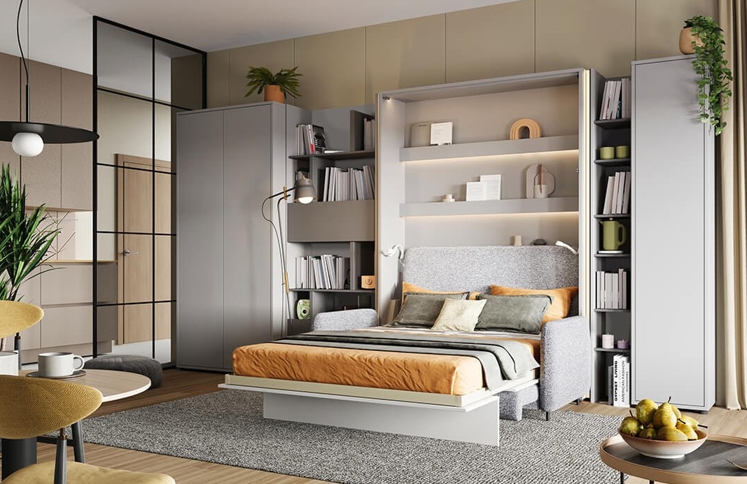 Dig-net nábytok Regál Lenart BED CONCEPT BC-27 | sivá / grafit – Obrázok 4