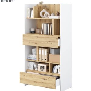 Dig-net nábytok Regál Lenart BED CONCEPT BC-28 | biela / dub artisan