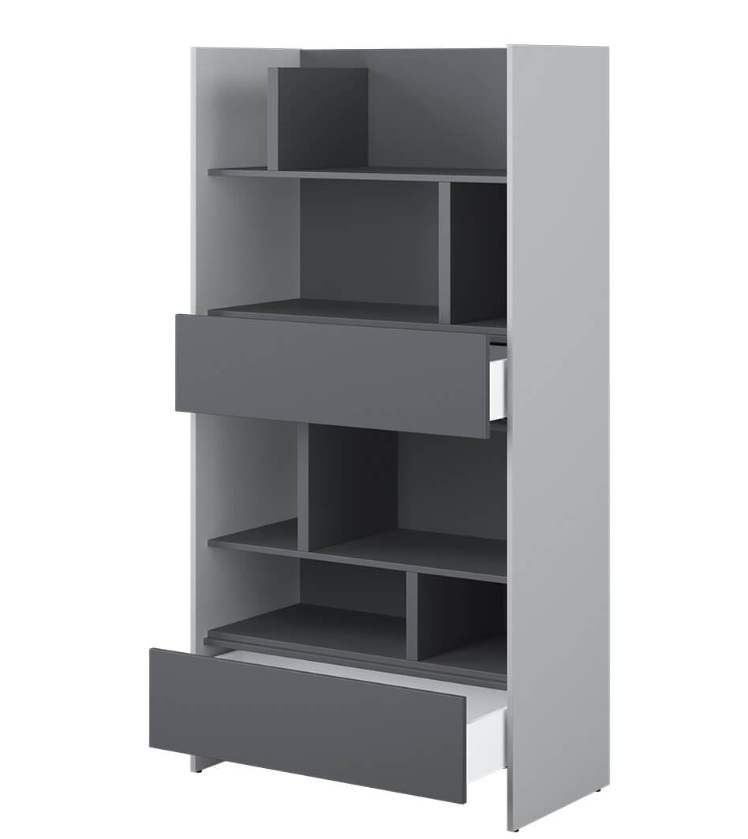 Dig-net nábytok Regál Lenart BED CONCEPT BC-28 | sivá / grafit – Obrázok 2