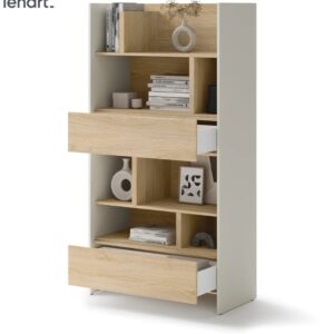 Dig-net nábytok Regál Lenart BED CONCEPT BC-28 | kašmír / dub nagano