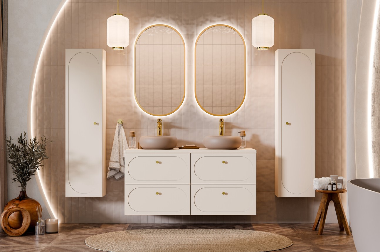 ArtCom Doska pod umývadlo SAND Beige | béžový mat Typ: Doska 120 cm / 89-120-46 – Obrázok 11