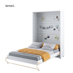 Dig-net nábytok Sklápacia posteľ Lenart CONCEPT PRO CP-01 biely lesk | 140 x 200 cm