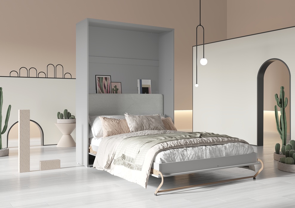 Dig-net nábytok Sklápacia posteľ Lenart Concept PRO CP-02 sivá | 120 x 200 cm – Obrázok 2