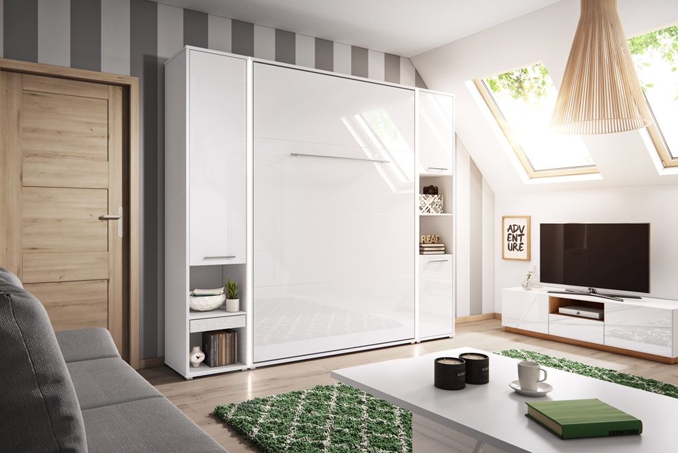 Dig-net nábytok Sklápacia posteľ Lenart Concept PRO CP-02 sivá | 120 x 200 cm – Obrázok 7