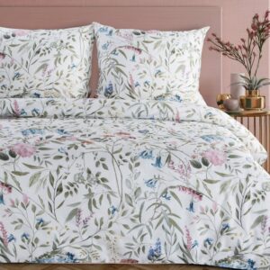 ArtFir Obliečky na jednolôžko SPRING 51 | biela/zelená 140 x 200 cm