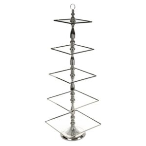 ArtFir Dekoračný etažér ELZA 01 | strieborná 40 x 40 x 123 cm