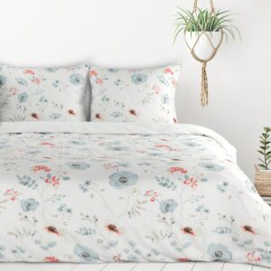 ArtFir Obliečko na dvojlôžko INES | biela/modrá 160 x 200 cm