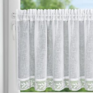 ArtFir Krátka záclona LARI P | biela 150 x 60 cm