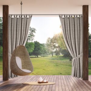 ArtFir Záves na terasu GARDEN 10 PU | hnedá/krémová 155 x 240 cm