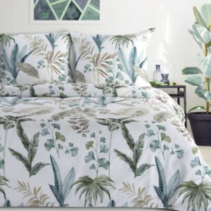 ArtFir Obliečky na jednolôžko SPRING 52 | biela/zelená 140 x 200 cm