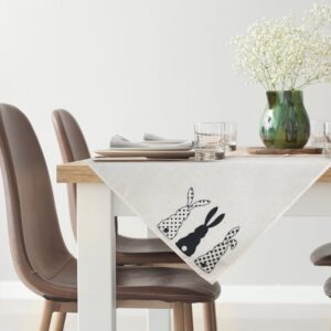 ArtFir Veľkonočný obrus EASTER 4 | čierna/biela 85 x 85 cm