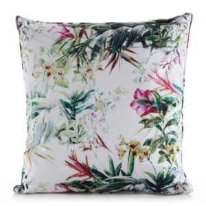 ArtFir Obliečka na vankúš GARDEN 31A | biela/zelená 45 x 45 cm