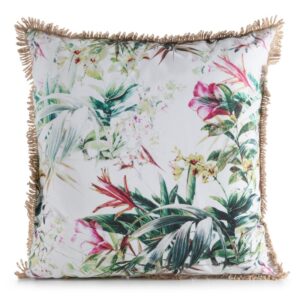 ArtFir Obliečka na vankúš GARDEN 31B | biela/zelená 45 x 45 cm
