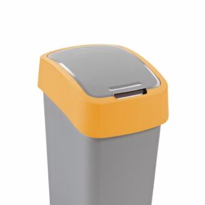 CURVER Odpadkový kôš FLIP BIN 25l | strieborná / žltá