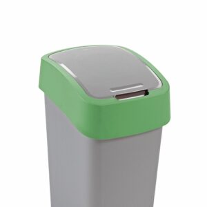 CURVER Odpadkový kôš FLIP BIN 25l | strieborná / zelená