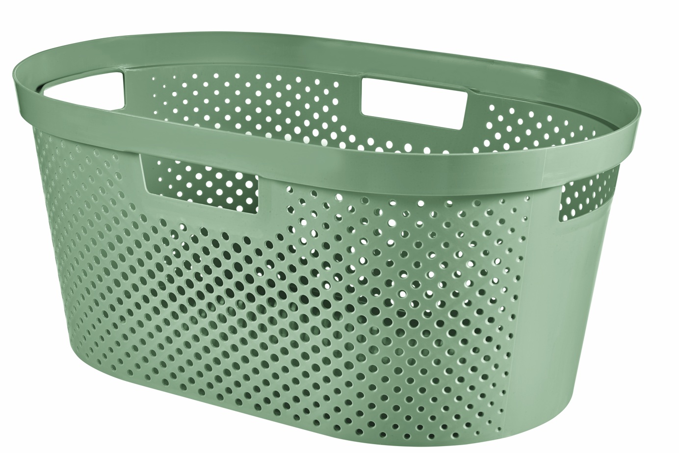 CURVER Kôš na čistú bielizeň INFINITY DOTS 40L recyklovaný plast | zelená