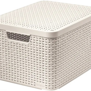 CURVER Úložný kôš STYLE L s vekom | béžová