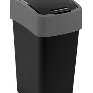 CURVER Odpadkový kôš FLIP BIN 25l | čierna / strieborná