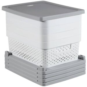 CURVER Rozkladací regál Infinity 4 x 11 l | biela / sivá