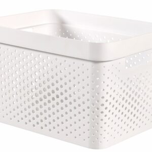 CURVER Úložný box INFINITY DOTS 17l recyklovaný plast | biela