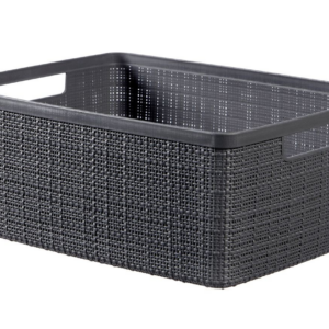 CURVER Košík JUTE M 12L | tmavosivá
