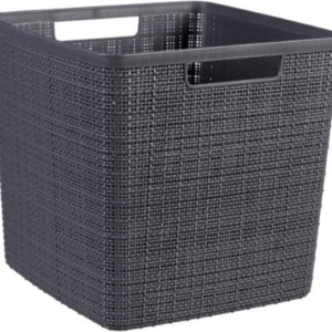 CURVER Košík JUTE 17L kocka | tmavosivá