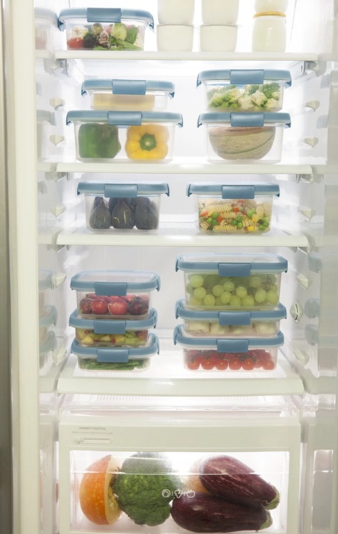 CURVER Dóza na potraviny SMART FRESH ECO 3,5L nízka | transparentná / modrá – Obrázok 5