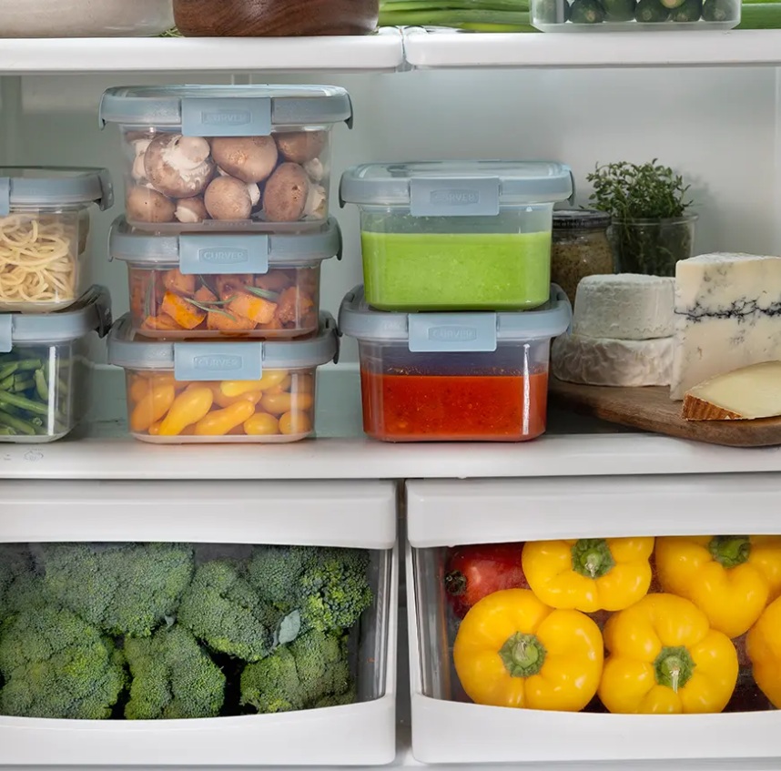 CURVER Dóza na potraviny SMART FRESH ECO 3,5L nízka | transparentná / modrá – Obrázok 6