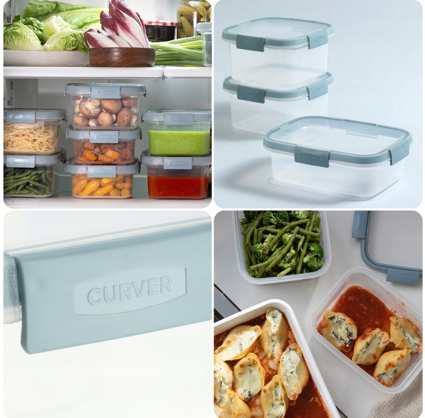 CURVER Dóza na potraviny SMART FRESH ECO 3,5L nízka | transparentná / modrá – Obrázok 7