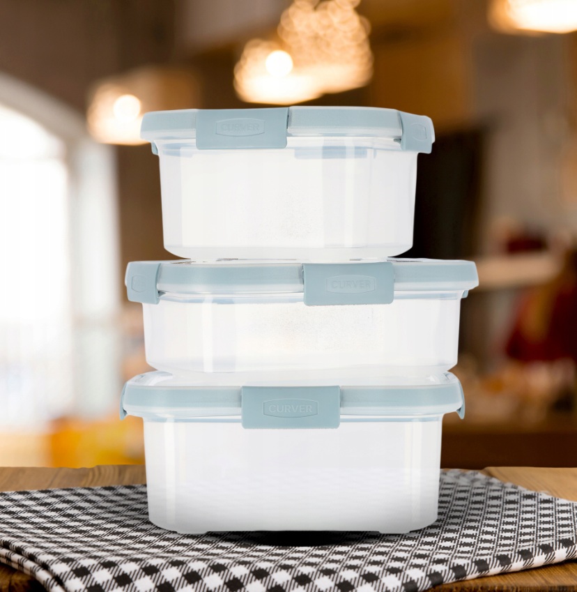 CURVER Dóza na potraviny SMART FRESH ECO 3,5L nízka | transparentná / modrá – Obrázok 8
