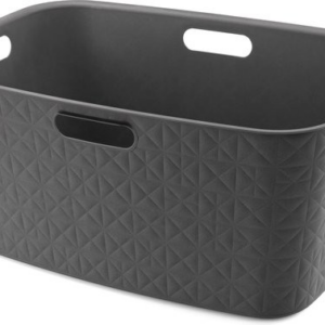 CURVER Kôš na čistú bielizeň SOFTEX 45L | tmavosivá