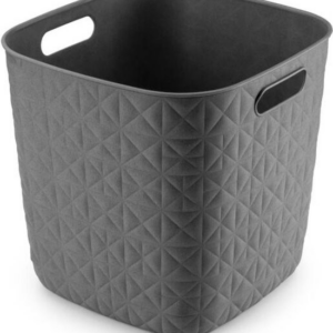 CURVER Košík SOFTEX 15L kocka recyklovaný plast | tmavosivá