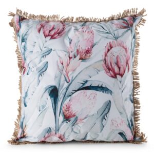 ArtFir Obliečka na vankúš GARDEN 32B | biela/modrá 45 x 45 cm