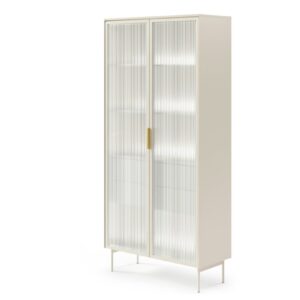ArtLas Vitrína NAIRE 2D2S s LED osvetlením | cashmere