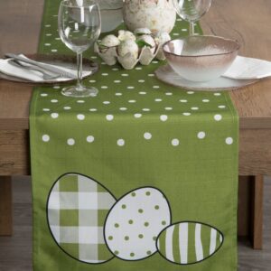 ArtFir Veľkonočný behúň EASTER 3 | zelená/biela 35 x 140 cm