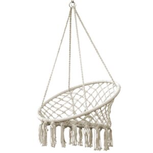 Chomik Záhradné závesné kreslo BOHO | béžová 80 x 60 x 120 cm