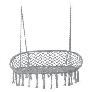 Chomik Závesné dvojité kreslo BOHO | sivá 130 x 100 cm