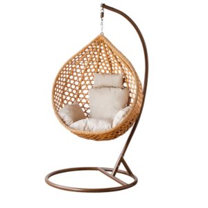 Chomik Závesné kreslo NESTIO S s poduškou | hnedá / béžová