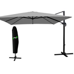 Chomik Záhradný slnečník ROMA | sivá 300 x 400 cm