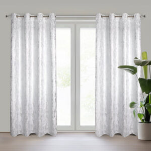 ArtFir Zatemňovací záves ELISE K | biela/strieborná 140 x 250 cm