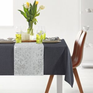 ArtFir Sada obrusov ANITA 6 | tmavosivá/strieborná 140 x 180 cm a 33 x 180 cm