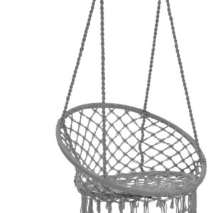 Chomik Záhradné závesné kreslo BOHO | sivá 80 x 60 x 120 cm